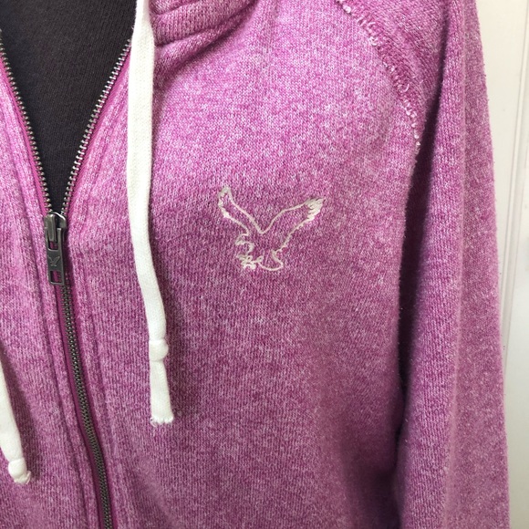 Aeo. Pink, zipper hoodie, Terry inside, comfy! - Picture 4 of 7